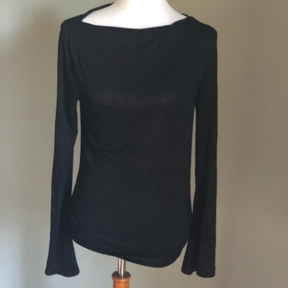 Bell sleeved black sweater from Nordstrom